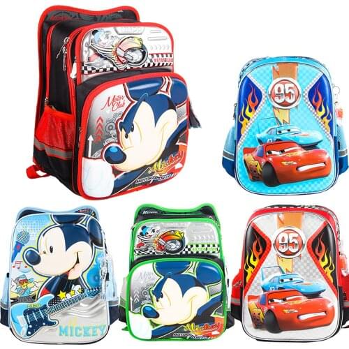 Disney 3D Cartoon School Bag Students Waterproof Backpack Travel Stationery Bags Cute children Kids School Bag