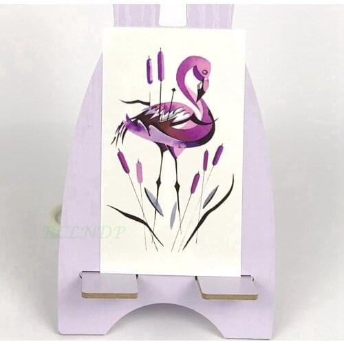 Waterproof Temporary Tattoo beautiful goose swan flamingo flower tatto stickers flash tatoo fake tattoos for girl women lady