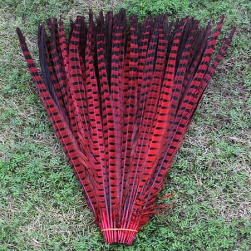 High quality natural red chicken tail feathers 50 PCS 20-22 inches / 50 to 55 cm