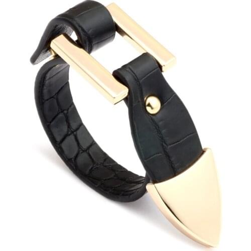 2020 New Glamorous Alligator Leather Bracelet For Women Geometric Alloy Bracelets Party Jewelry Christmas Gifts