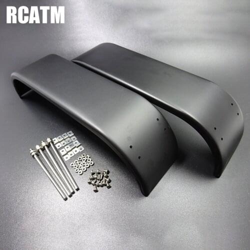 1 Pair Metal Thicken Rear Double Axle Fender For 1/14 Tamyia Rc Truck Dump Scania Actros MAN R620 3363 1851 FH16 TGX