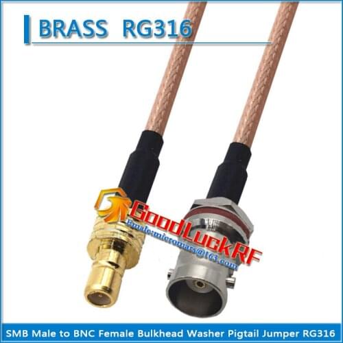 1X Pcs High-quality Extend cable SMB Male To Q9 BNC Female Pigtail Jumper RG316 cable Low Loss