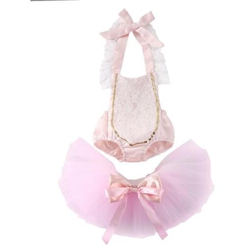 2pcs/set Baby Girls Clothes Lace Floral Baby Bodysuits +Tutu dress Outfits 0-24M Summer Newborn Baby clothing sets