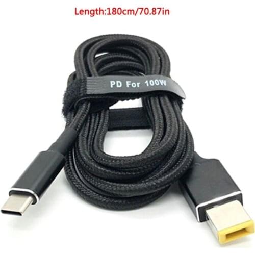 5A PD Fast Charging Cable Type-c to DC Adapter 2.5x0.7/5.5x2.1/5.5x2.5/6.0x3.7/7.4x5.0/4.0x1.35 for Dell/H-P/Leno-vo E56B