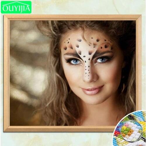OUYIJIA Beauty Lion Shape 5D DIY Diamond Painting Full Square Diamond Embroidery Sale Picture Of Rhinestone Mosaic Painting