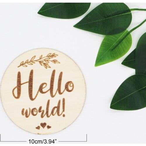 Baby Monthly Wooden Cards Newborn Shower Gifts Sets Milestone Cards Photo Props R7RB