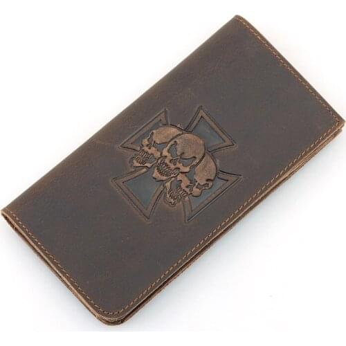 Mens Fashion Long Retro Wallet Soft Leather Wallet Multi-card Pocket Multifunctional Wallet Large Capacity