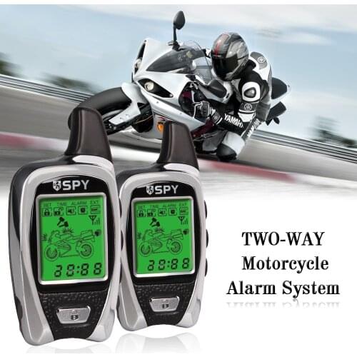 Two-Way Motorcycle Burglar Alarm System 12V 125dB Security Alert Alarma Moto Flashing Light Alarme LED Sreen Remote Control