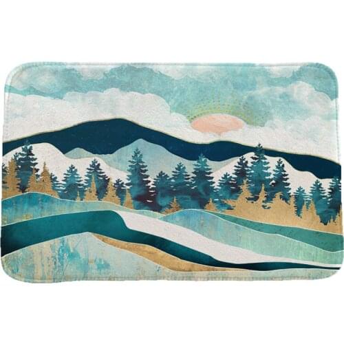 Mountain Range Mountains Creative Printing Carpets and Rugs for Bedroom Living Room Carpet Kitchen Bathroom Anti-Slip Floor Mats