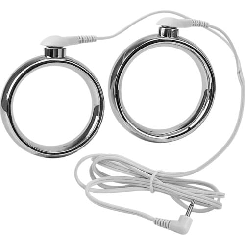 Stainless Steel Penis Rings Sex Toys for Men Adult Games Sex Products Electric Shock Cock Rings Delay Ejaculation