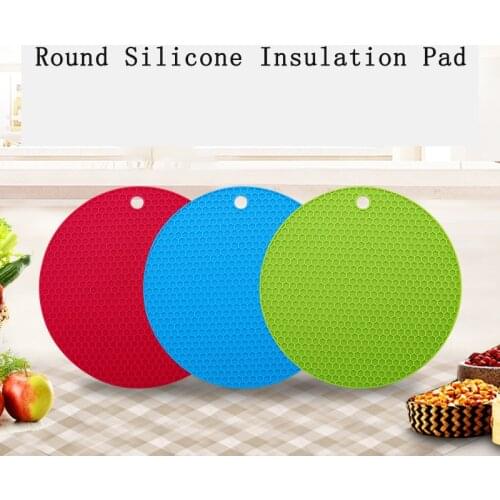 Round Heat Resistant Silicone Mat Drink Cup Coasters Table Placemat Kitchen Accessories Non-Slip Heat Resistant Mat Table Pad