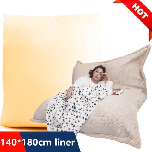140x180cm Square Bean Bag Inner Wash Bag No Stuffing Filler Giant Beanbag Chair Sofa Cover Pouf Ottoman Puff Furniture