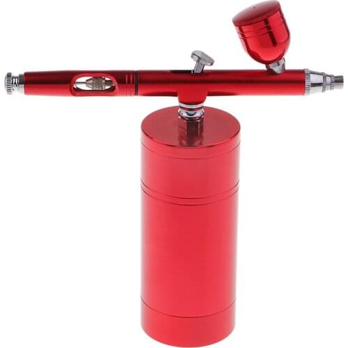 MagiDeal Dual Action Air Brush Set with 900mAh Battery USB Charger Wrench Air Pump Watering Kits Garden Supplies