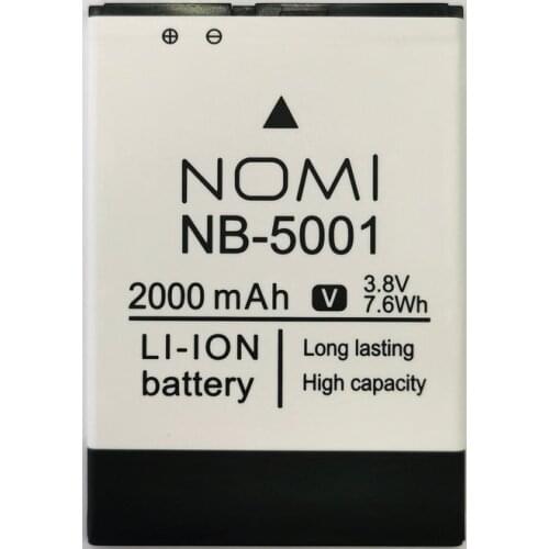 New 2000mAh NB-5001 Battery Replacement for Nomi NB-5001 Smart phone in stock