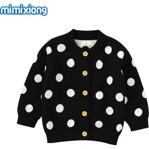 Baby Boy Winter Sweaters Colthes Fashion Dots Knitted Infant Kids Girl Jackets Jumpers Long Sleeve Spring Toddler Knitwear Coats