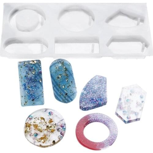 Clear Silicone Mold Mould Epoxy Resin Jewelry Making Tool Hole For Sweater Chain Pendant Necklace