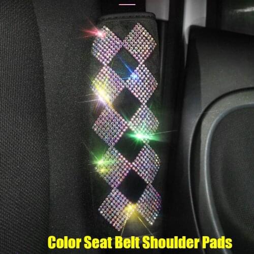 Luxury Crystal Colorful Rhinestone Car Steering Wheel Covers Diamante Rhinestone Car Covered Steering-Wheel Car Accessories