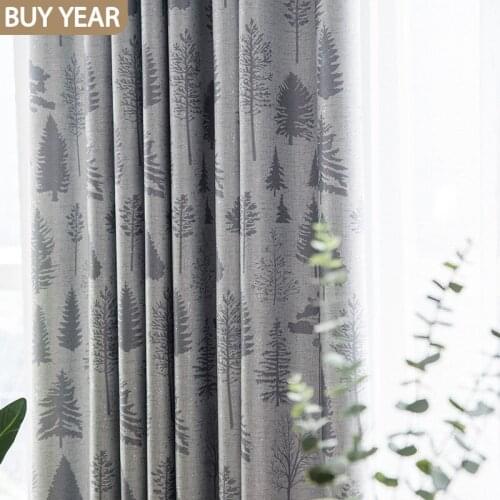Modern Curtains for Living Dining Room Bedrooms Simple Style Idea Jacquard Printed Shade Morden White Tulle Curtain Customized