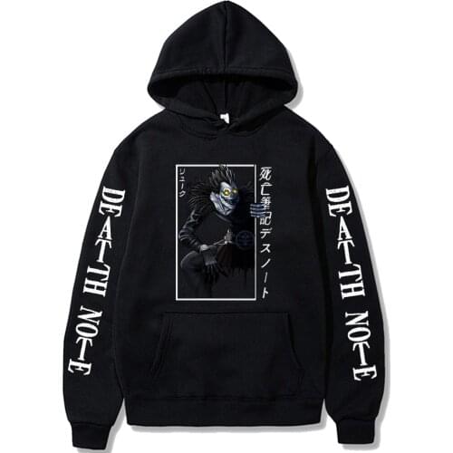 Anime DEATH NOTE Ryuk Hoodies Harajuku Casual Streetwear Cool Graphic Sweatshirts Unisex Hoodies