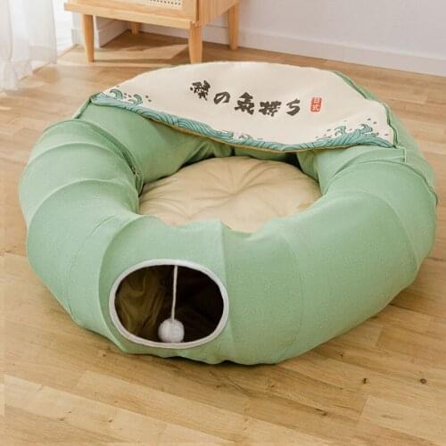 Cat Tunnel Cat Nest Four Seasons Universal Japanese Cat Tunnel Foldable Cat Toy Tunnel Rolling Dragon Pet Supplies