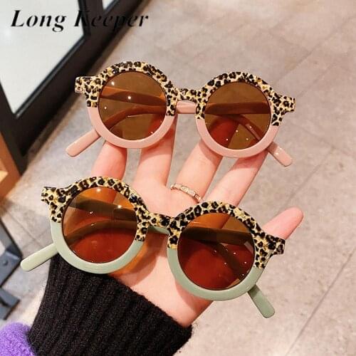 Vintage Round Kids Sunglasses Girls Boys Fashion Brand Designer Children Outdoor Leopard Sun Glasses Baby Outdoors Goggle Shade