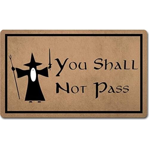 You Shall Not Pass - Woven Outdoor Mat Design Doormat For Entrance Door Funny Front Indoor Rug Mat Non Slip 18 X 30 Door Mat