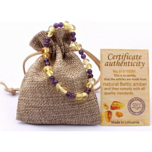 HAOHUPO Amber Elastic Bracelet for Baby Adult Jewelry Gifts Baltic Amber Beads Female Stretch Bracelet Bijoux Natural Beads