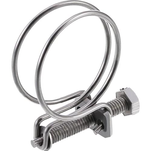 12 Pcs Double Wire Hose Clips Adjustable Hose Clamps to Fit 32mm Pipes Tighten Water Pipe,Gas Pipe,Washing Machine Pipe