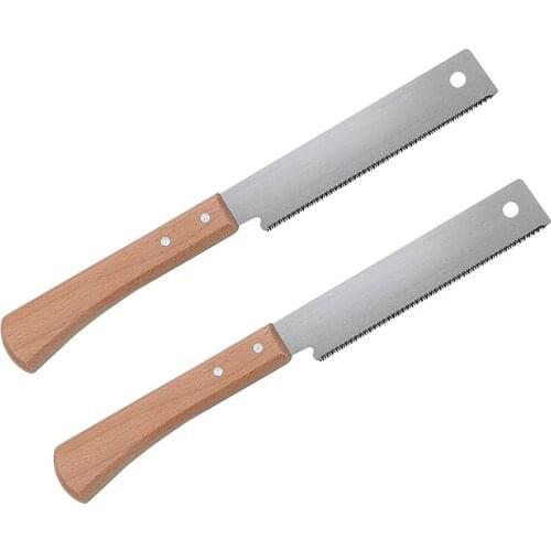 Mini Hand Saw For Woodworking Double Side SK5 Carbon Steel Tenon Fine Tooth Wood 2Pcs