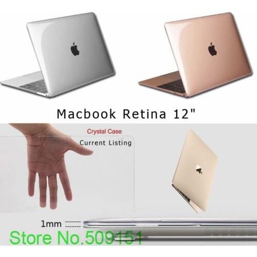2015 new Clear Crystal Snap-On Hard Cover Case for APPLE MACBOOK RETINA 12 INCH Protector For Mac book 12 A1534 Protective case
