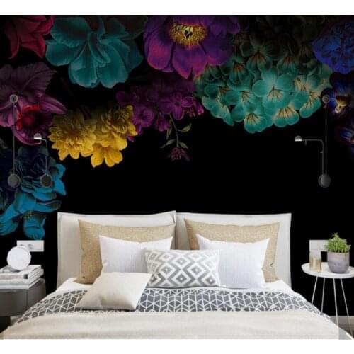 3D Rose Flower Wallpaper Murals for Living Room Home Wall Mural Decals Wall Art Photo Wall Paper Contact Paper Primitive Decor