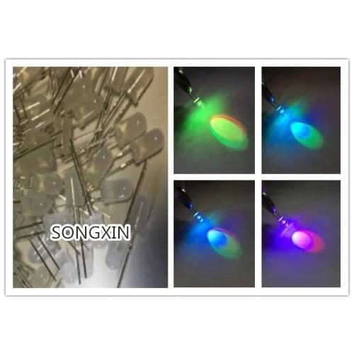 50pcs 5mm Diffused RGB Rainbow Slow Flashing Flash Red Green Blue LED Leds