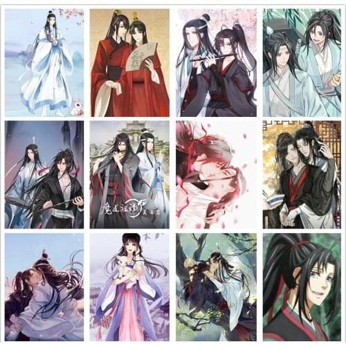 5D DIY Diamond Painting Anime Mo Dao Zu Shi Wei Wuxian Full Drill Diamond Embroidery Cross Stitch Mosaic Set Decor Festival Gift