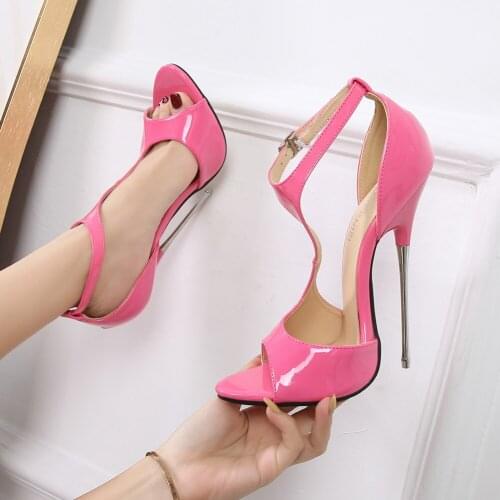 Glittering 16cm Extreme High Heels Sandals T-Strap Peep Toe Pumps Fetish SM Cosplay Show Drag Queen Cross Dresser Unisex Shoes