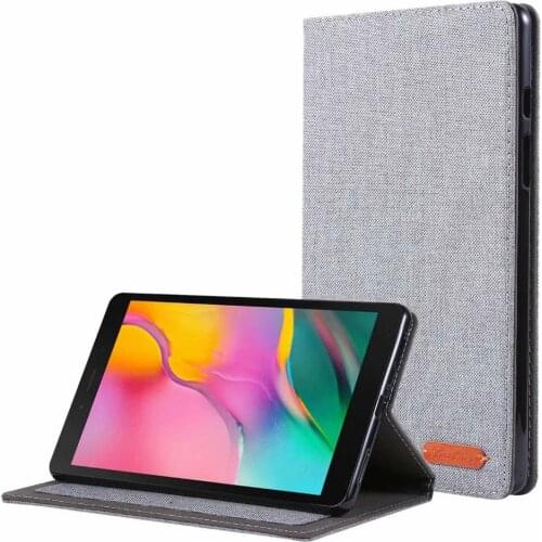 Cover for Samsung Galaxy Tab SM-T290/T295/T297 Case 8.0" Woven Design PU Leahter Tablet Shell Silicone Back Flip Stand Coque+Pen