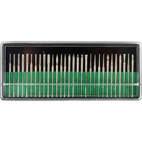 EWT 30Pcs/Set Cemented carbide Manicure Pedicure Electric Nail Art Silver File Drill Bits Kit 3/32 File Shank Nail Art Tools