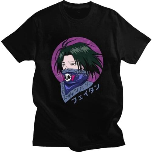 HXH FEITAN T Shirt For Men Soft Cotton Tshirt Awesome Manga T-shirt Short Sleeves Hunter X Hunter Tee Tops Fitted Clothing Gift