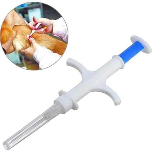 1pc 1.4*8mm Animal Injector For Pet Supplies Pet Dog Tag Transponder ID Syringe Animal Microchip Injector