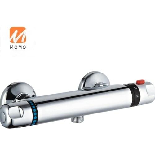 Plastic Handle Brass Thermostatic Bar Bathroom Mixer Shower Valve Set