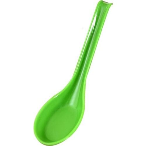 1pc Curved Hook Soup Spoon Long Handle Lovely Candy Colors Spoons Dinnerware Cooking Tools Kitchen Accessories