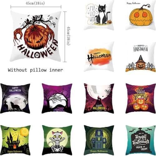 Trick or Treat Halloween Creative Cushion Cover Halloween Demon Throw Pillow Case Halloween Pumpkin Decorative Pillowcase ZT171