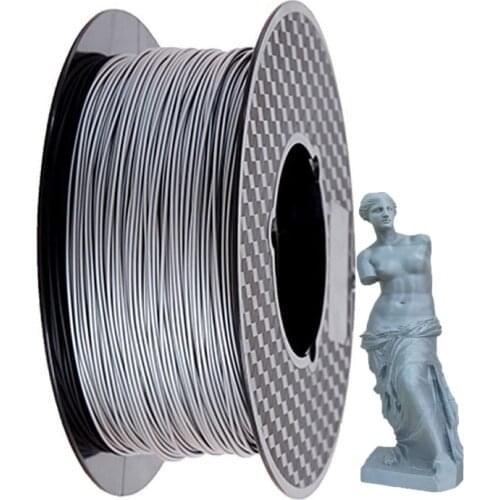 Metal Silver 3D Printer Filament PLA 1.75mm 1Kg Spool Metal Color Silver Metallic PLA Printing Materials Supplies Dropshipping