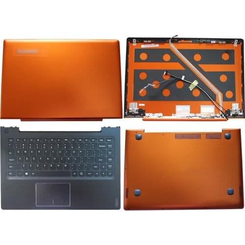 NEW Laptop LCD Back Cover/Palmrest/Bottom Case For Lenovo Ideapad U330 U330P Non-Touch Orange 3CLZ5LCLV70