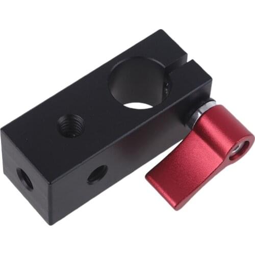 Single Hole 15mm Rail Clamp Mount Rod Clamp on DSLR Camera Handle/Cage/Plate for Rod Extension DSLR Camera Rig