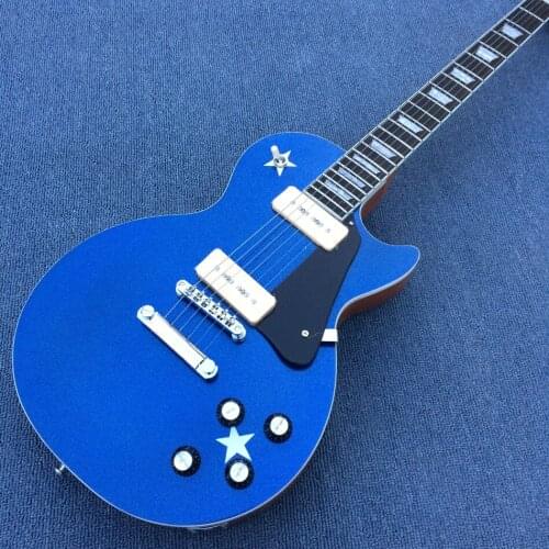 Oem 6 string electric guitar, Metallic blue top, 2 pickups,rosewood fingerboard, free delivery180105