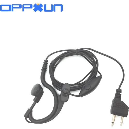 OPPXUN 2 Pin PPT Radio Anti-noise Air Acoustic Tube Headset Microphone Earpiece For Cobra Vertex ICOM IC-V8 IC-V82 Walkie Talkie