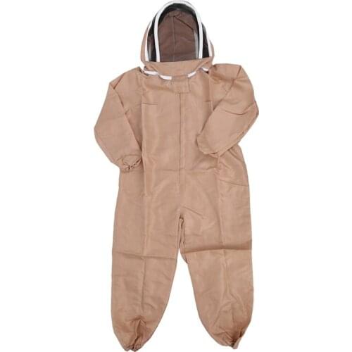 Professional Ventilated Full Body Beekeeping Bee Keeping Suit with Leather Gloves