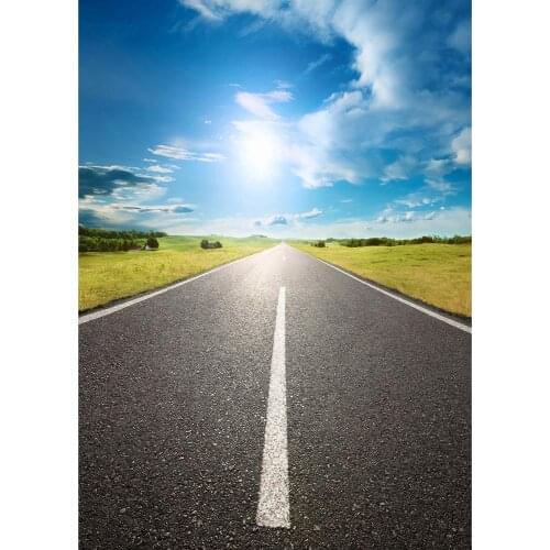Highway Sun Prairie Photographic Background Vinyl Cloth Photoshoot Backdrop for Portrait Children Baby Photocall Photo Studio