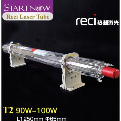 Startnow T2 Reci 90W Laser Tube CO2 80W 100W D65 Wooden Box Packing For CO2 Laser Cutting Machine Lamp Engraving Equipment Pipe