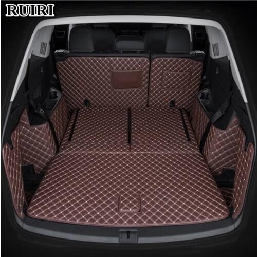 High quality! Special car trunk mats for Volkswagen Atlas 7 seats 2019 waterproof boot carpets cargo liner mats for Atlas 2020